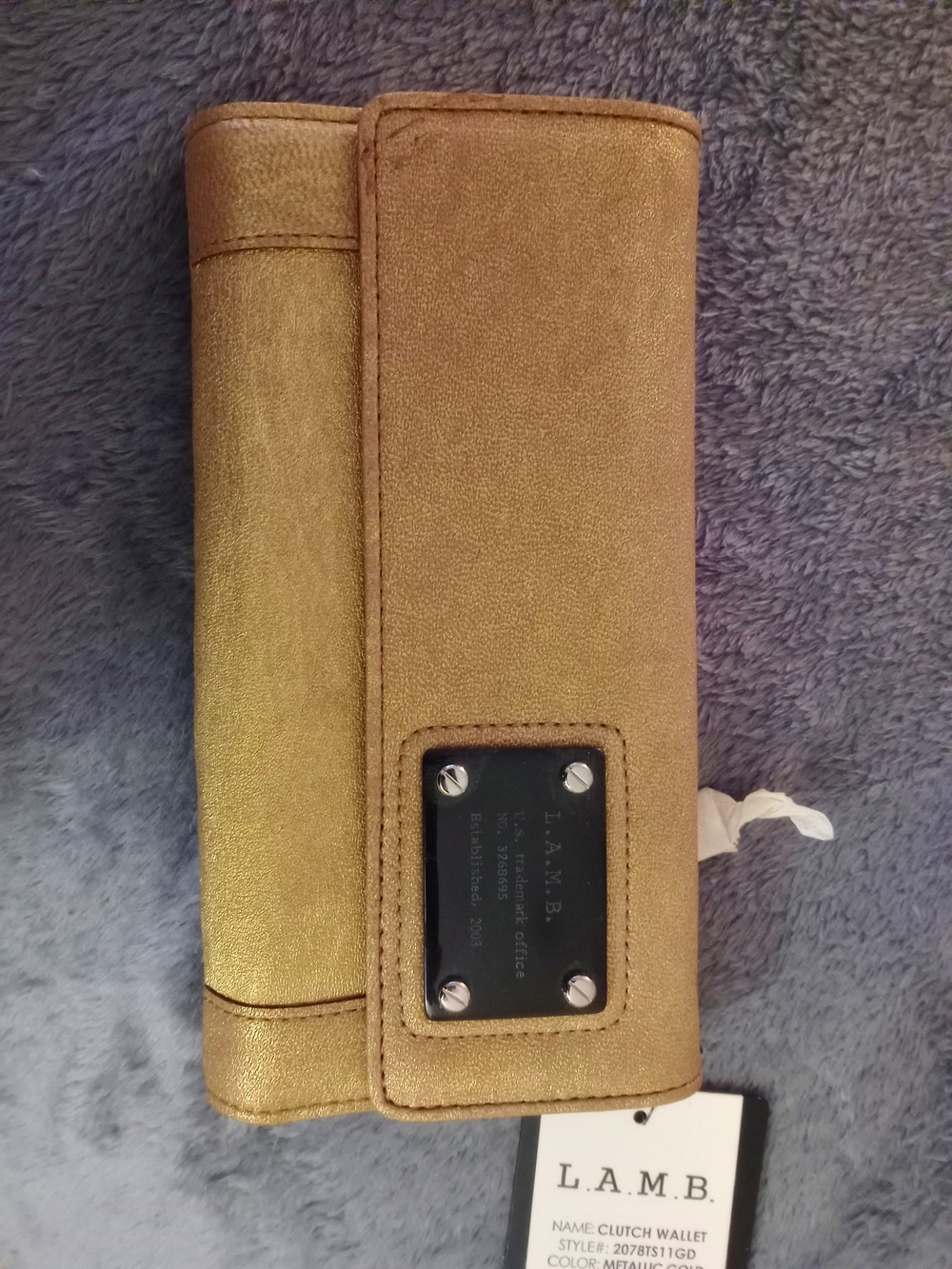 L.A.M.B. Metallic Gold Clutch Wallet